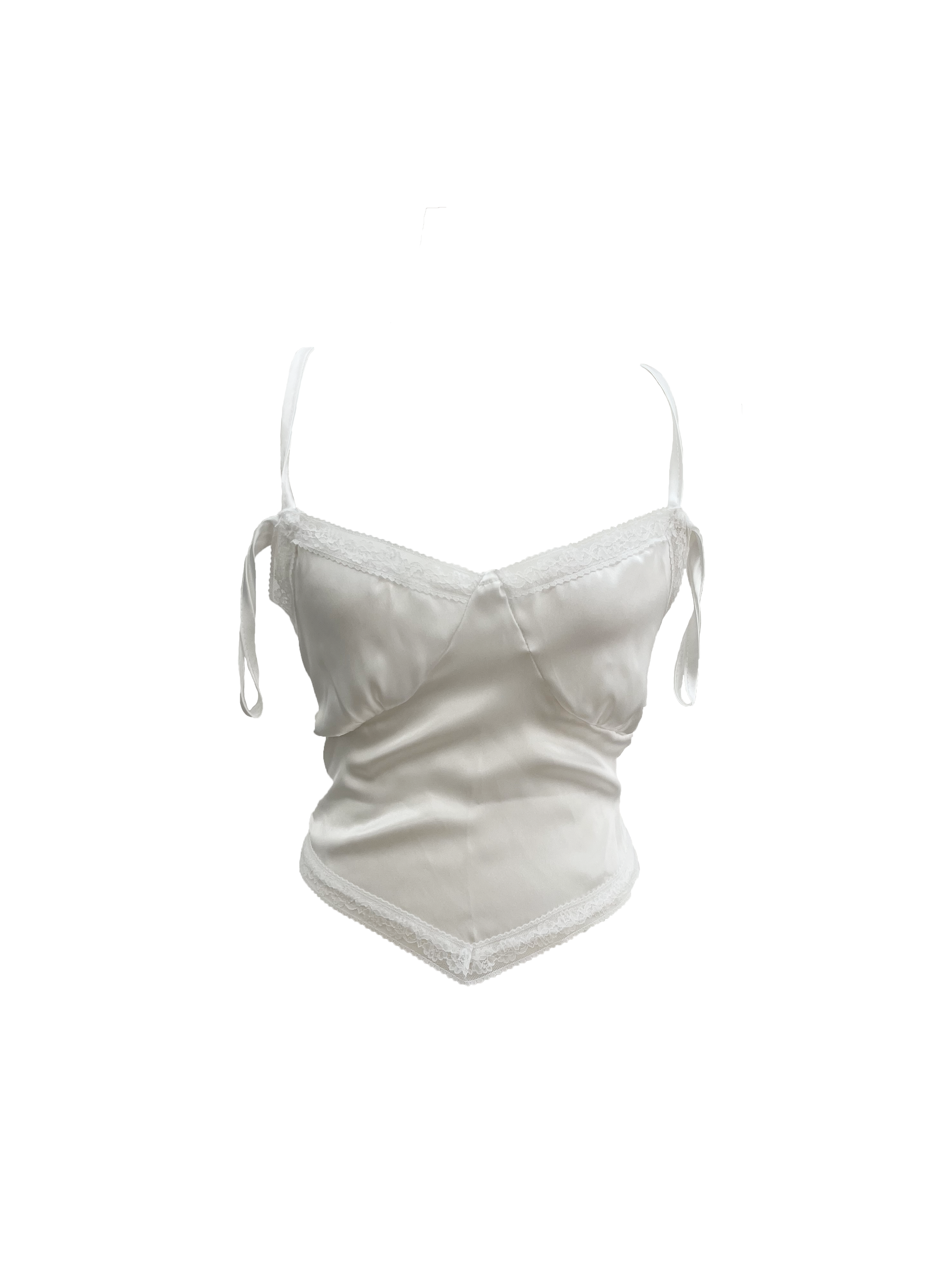 [only suzen] Aurora Satin Corset Top (white) ※sold out