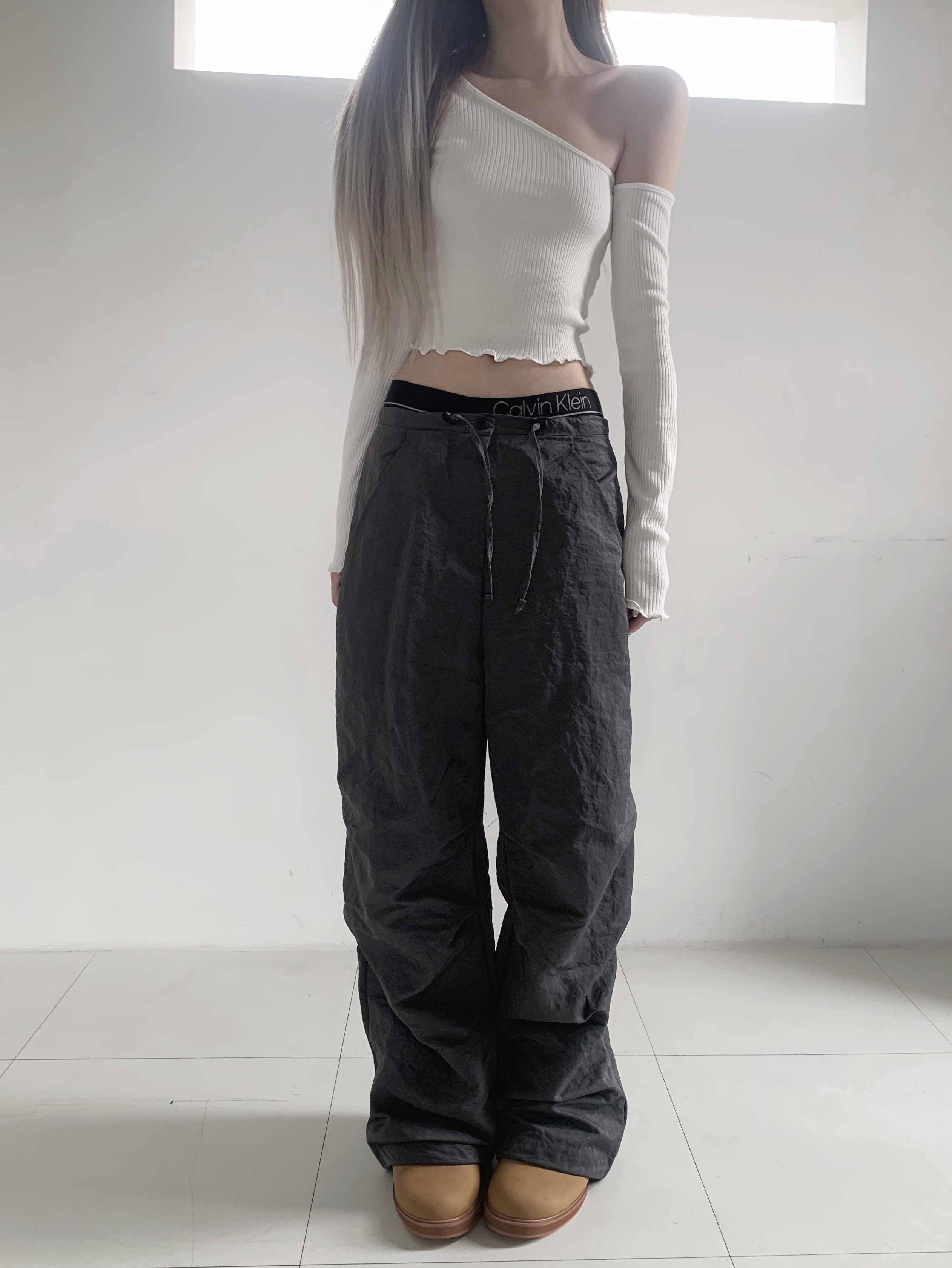 Demo String Wide Pants (gray)